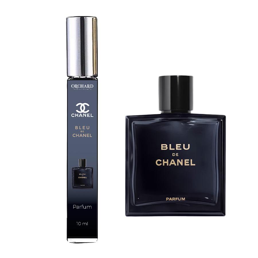 Hình ảnh chai nước hoa Bleu de Chanel Parfum sang trọng, phản ánh mùi hương gỗ trầm ấm.